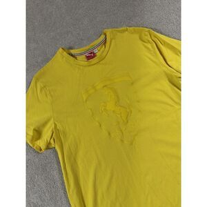 Ferrari‎ Racing Yellow On Yellow T-shirt, Men M, F1 Racing XXL **see Measure